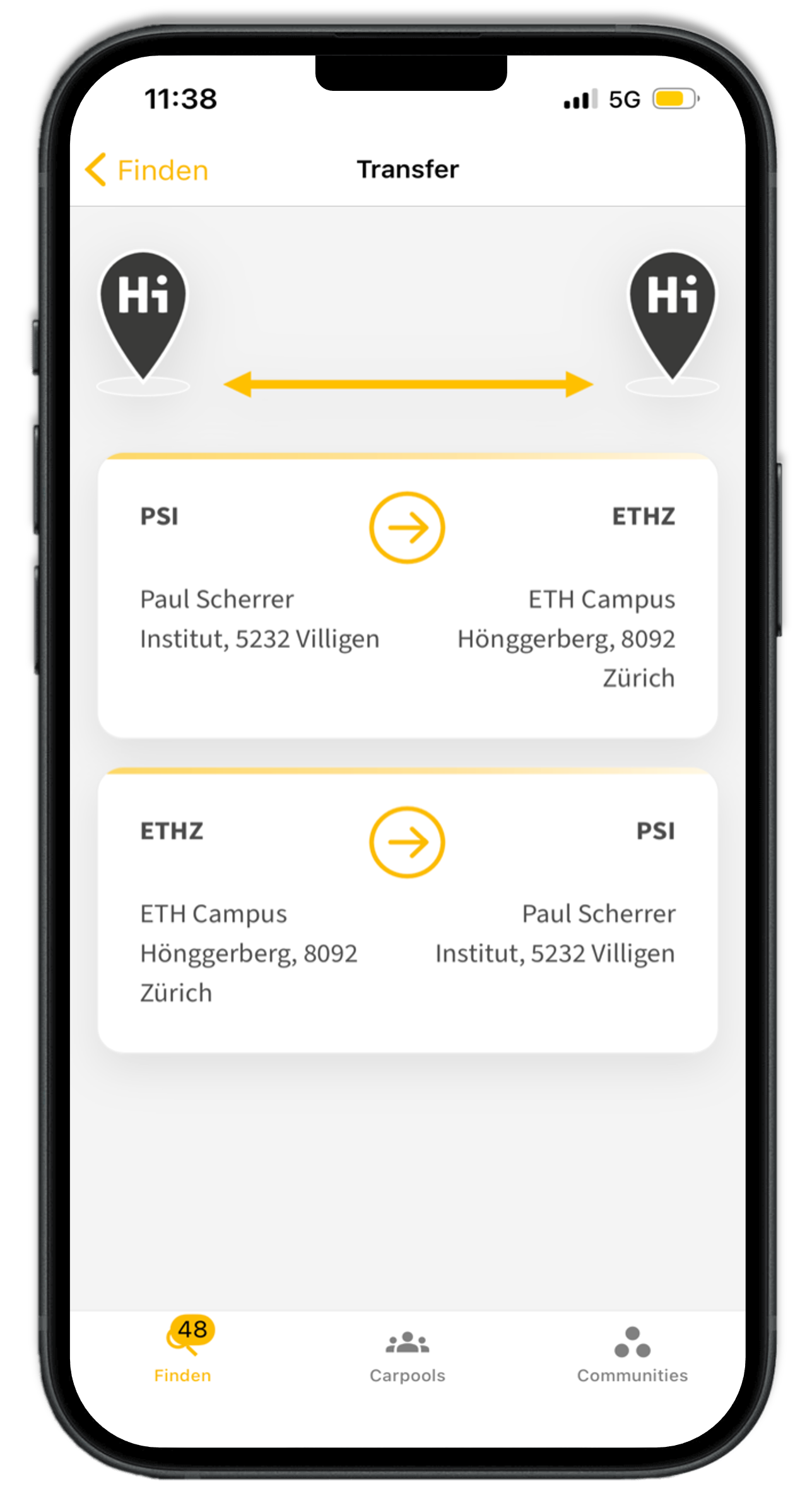 HitchHike Carpooling - Location Switch Software Modul