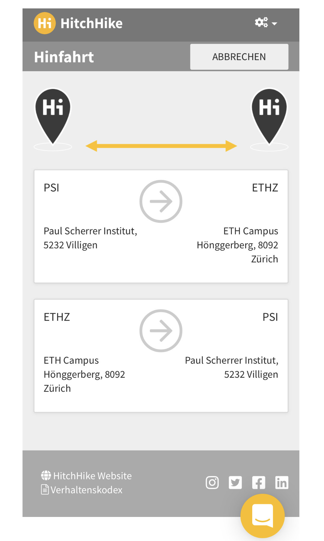HitchHike Carpooling - Location Switch Software Modul